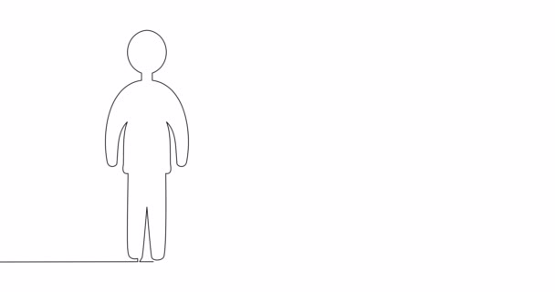 Анимация Линий Саморисования Всему Миру Непрерывное Однолинейное Рисование Концептуального Видео — стоковое видео