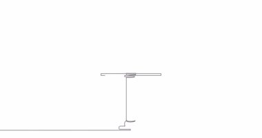 Self drawing line animation blank advertising billboard continuous one single line drawn concept video