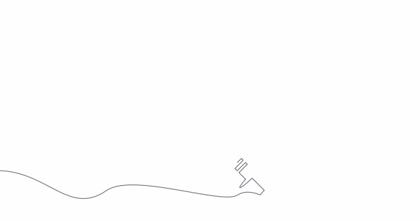 Саморисование Линии Анимации Шприц Иммунизацией Сердца Непрерывная Одна Линия Нарисовал — стоковое видео