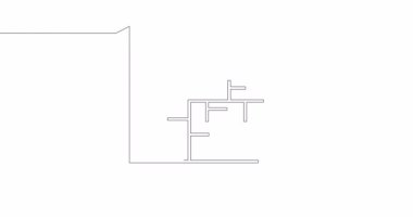 Self drawing line animation labyrinth solution continuous one single line drawn concept video