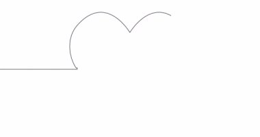 Self drawing line animation heart heartbeat Healthy medicine continuous one single line drawn concept video