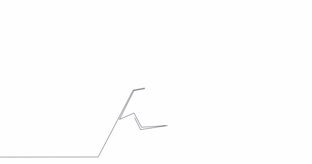 Self Drawing Line Animation Mountain Overcome Challenges Continuous One Single — Vídeos de Stock