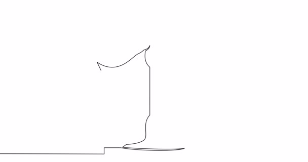 Self Drawing Line Animation Scales Justice Courtroom Continuous One Single — Videoclip de stoc