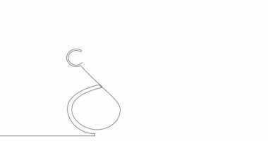 Kişisel çizim çizgi animasyonu aile doktoru pediatri kliniği tek bir çizgi çizili konsept video