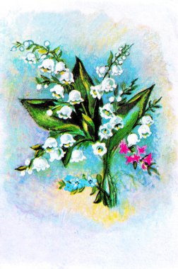 Kartpostal Bulgaristan 1970-yıl görüntü bir buket çiçek ile