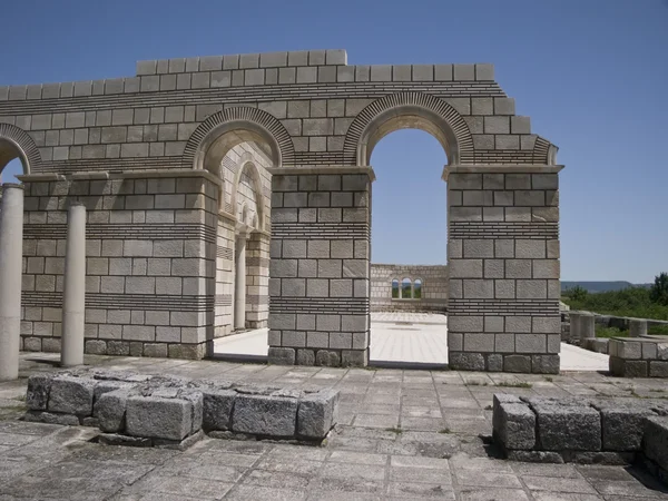 The Great Basilica At The Ancient Bulgarian Capital Pliska — Stock Photo, Image