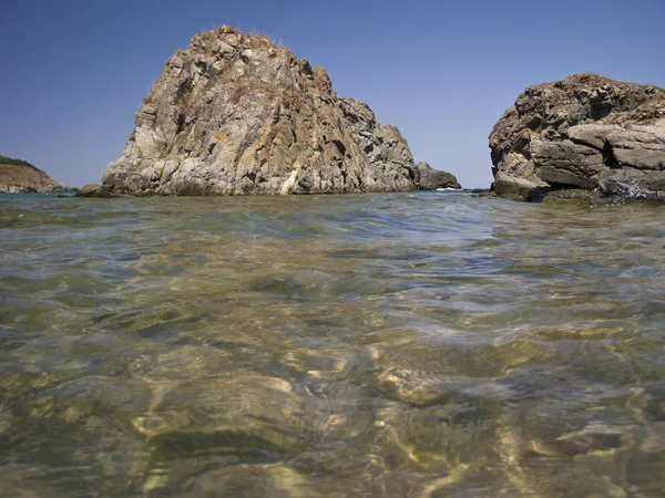 Beautiful cliffs near the Silistar beach in Bulgaria — Stock Photo, Image