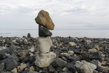 Doğada deniz kıyısındaki kayalar