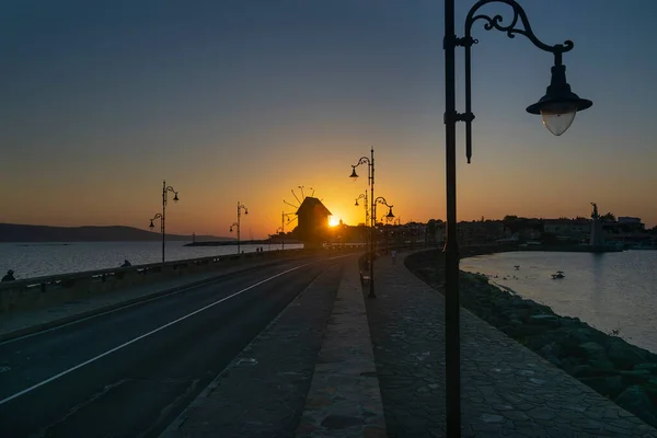 Miasto Nesebar Wschodzie Słońca Jeden Słynny Bułgarski Kurort — Zdjęcie stockowe
