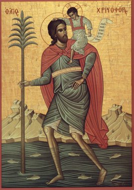 Orthodox icon Saint Chritofor