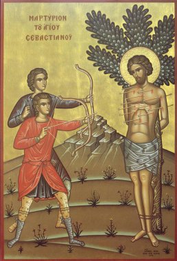 Orthodox icon of the Byzantine style Saint Martyri