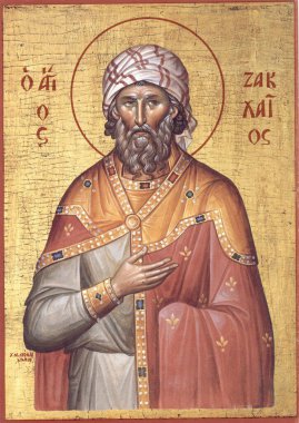 Orthodox icon of the Byzantine style Saint Zacchaeus