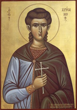 Orthodox icon of the Byzantine style Saint Chrysanthus