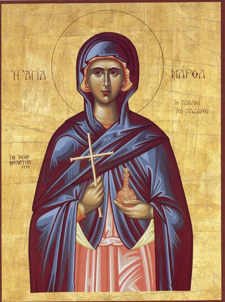 Orthodox Icon Byzantine Style Saint Martha — 스톡 사진