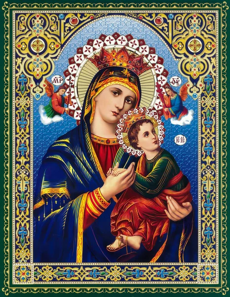 Orthodox Icon Mother God Orthodox Icon Mother God 로열티 프리 스톡 이미지