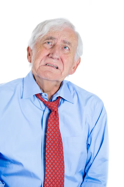 Elderly man very sad — Stock Photo, Image