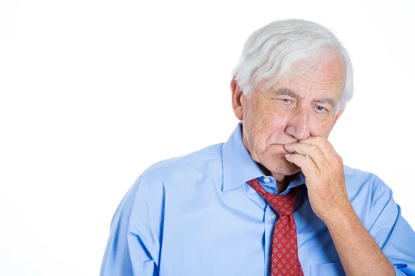 Mature man in deep thought — Stock Photo, Image