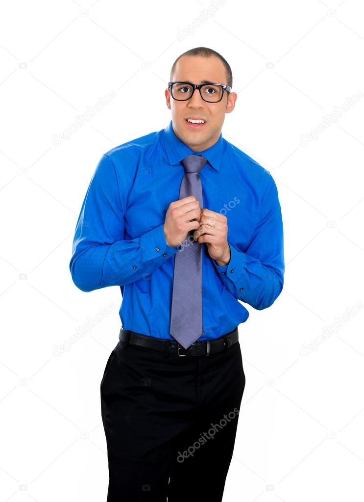 Nerdy man with glasses
