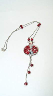 Pomegranate necklace clipart
