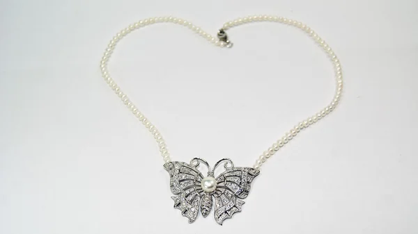 Butterfly necklace — Stock Photo, Image