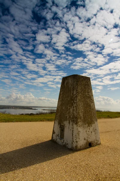 Hengistbury trig punt — Stockfoto