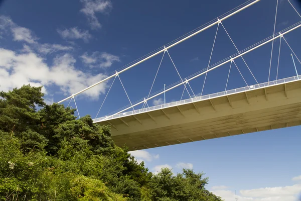 El puente Severn, puente colgante que conecta Gales con Engla — Foto de Stock