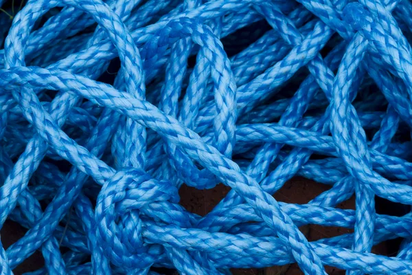 ブルーのナイロン ロープ — ストック写真