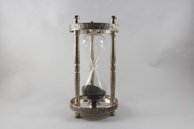 kum saati - eski moda kum saati, siyah kum, boş.