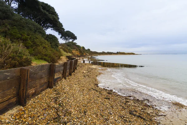 Lepe beach, hampshire, Anglie, Velká Británie. — Stock fotografie