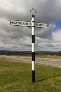 İngiliz parmak mesaj işareti, north yorkshire moors.