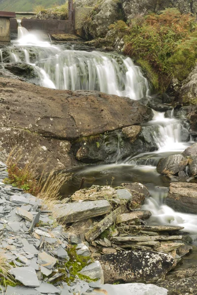 Mountain stream waterfall, long exposure — Stock Photo, Image