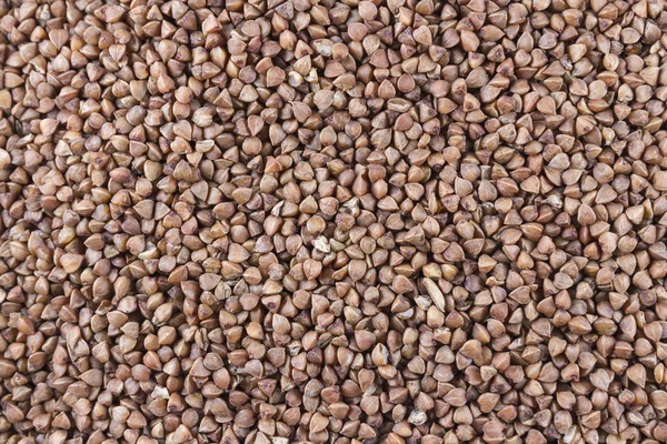 Buckwheat scattered to make background or texture. Macro. — Stock Photo, Image