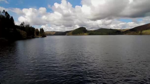 Meer Llyn Vyrnwy Reservoir Oswestry Powys Noord Wales Landschap — Stockvideo