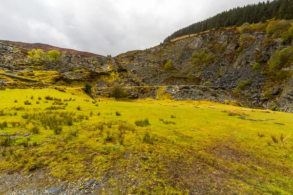 Penmachno Slate Quarry Snowdonia Gales Del Norte Paisaje Del Reino — Foto de Stock