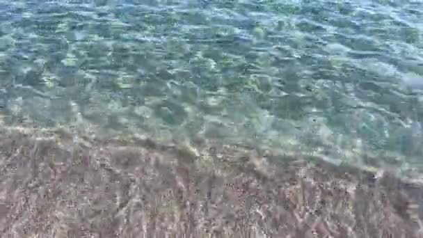 Zachte zee golven met geluid — Stockvideo