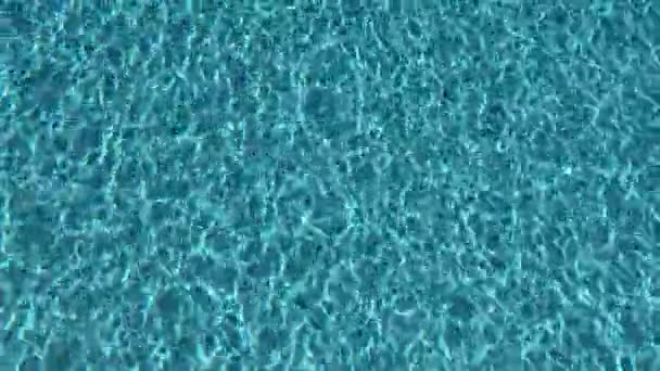Blue Pool Water Full Frame Video Sparkling Rippling Water Swimming — Vídeos de Stock