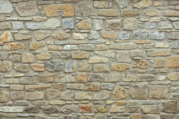 Sağlam Sarı Bej Kesimli Taş Duvar Arka Planlar Için Iyi — Stok fotoğraf