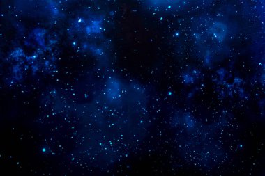 Lacivert soyut arka plan ve beyaz noktalar. Bokeh. Arka plan bulanık. Noel mavi arka planı