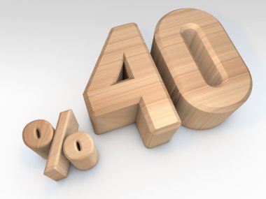 ahşap yüzde 40