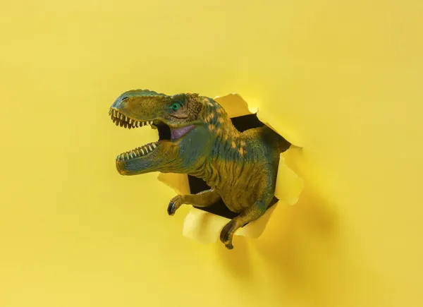 Caza Feroz Tiranosaurio Dinosaurio Rex Rex Imágenes de stock libres de derechos