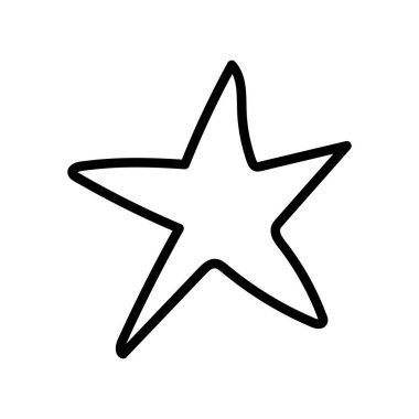 El çizimi vektör çizimi çizimi, soyut el yazısı. Bir yıldızın karalanmış şekli