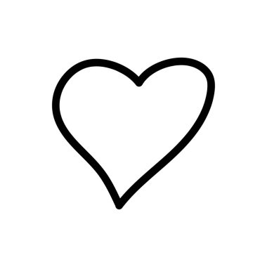 El çizimi vektör çizimi çizimi, soyut el yazısı. Kalbin karalanmış şekli.