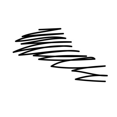 El çizimi vektör çizimi çizimi, soyut el yazısı. Yazılı eğri çizgi