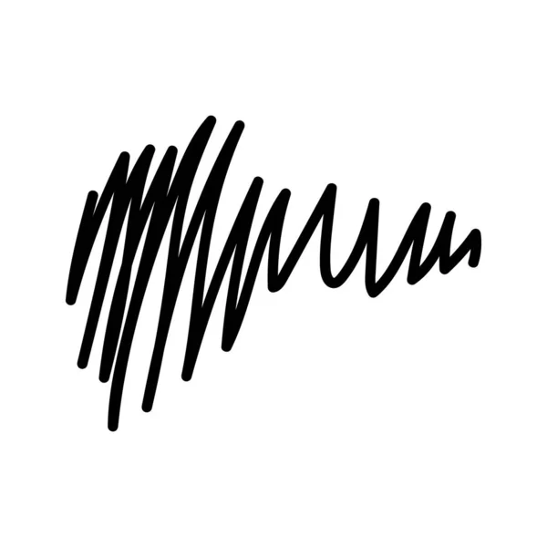 Ilustração Vetor Doodle Desenhado Mão Caligrafia Abstrata Scribbled Linha Curva — Vetor de Stock