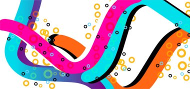 Vektör zarif şablon. Karalamalarla dekoratif parlak illüstrasyon. Tasarımınız için renkli doku arkaplanı.