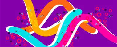 Vektör zarif şablon. Karalamalarla dekoratif parlak illüstrasyon. Tasarımınız için renkli doku arkaplanı.