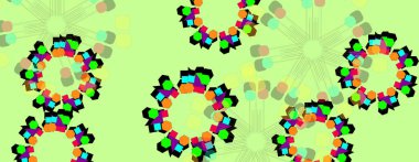 Vektör zarif şablon. Karalamalarla dekoratif parlak illüstrasyon. Tasarımınız için renkli doku arkaplanı.