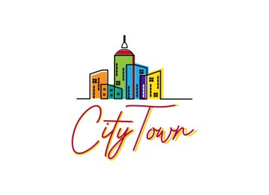 Emlak ve ev binaları logo simgeleri 