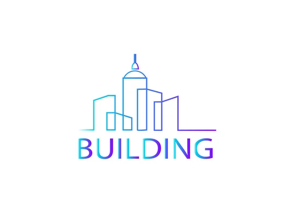 不動産と住宅の建物のロゴのアイコン — ストックベクタ