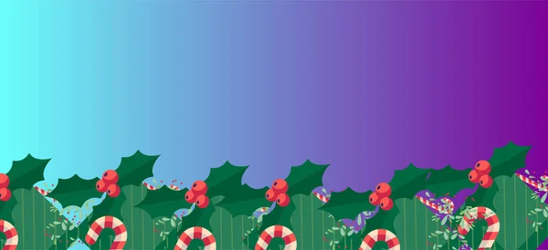 Vrolijk Kerstfeest Vrolijke Feestdagen Wenskaart Kerstcadeaus Banner — Stockvector